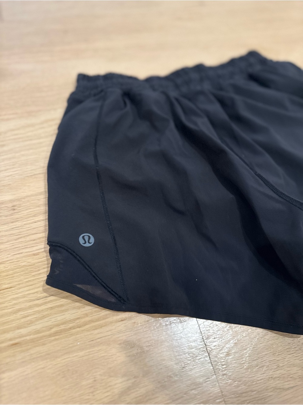 lululemon athletica Men’s Black Athletic Shorts with Reflective Logo